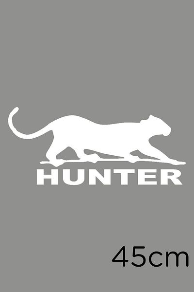 MIGNATIS Autocolant Hunter Text și Tigru Lipire 45cm - Alb