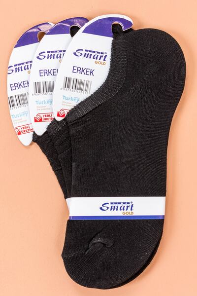 Line Smart 3-пари чоловічих бавовняних літніх шкарпеток чорного кольору