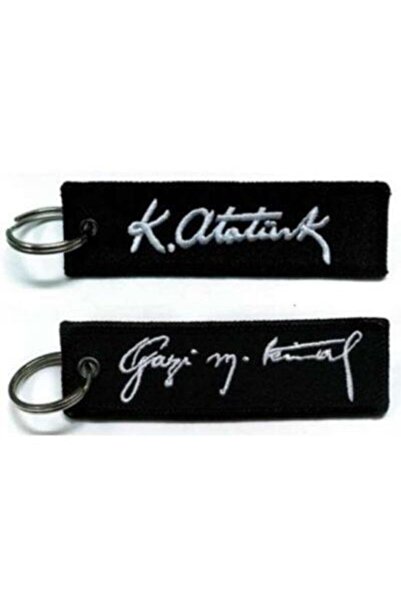 Sim Nakış Mustafa Kemal Atatürk Nakış İşleme Anahtarlık 10x3 cm