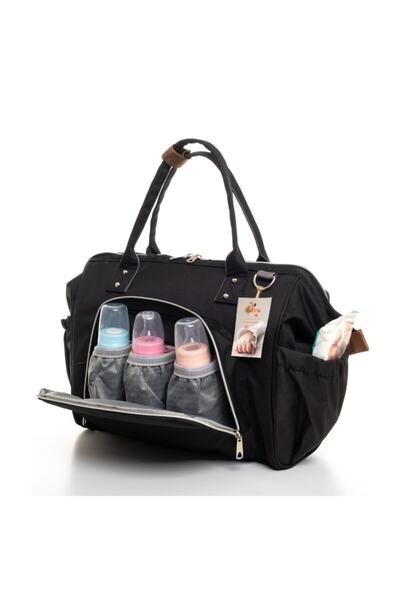 Sahra Elegance Stain Resistant Waterproof Thermal Compartment Mother Baby Care Shoulder and Hand Bag with Strap
