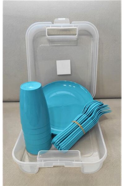 Gondol Mavi 6 Kişilik Piknik Seti 31 Parça