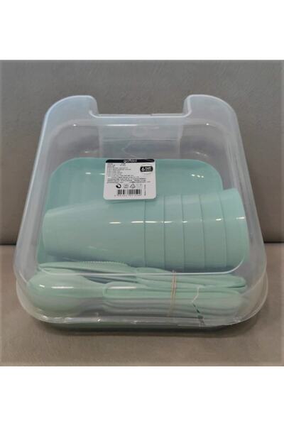 Gondol Su Yeşili 6 Kişilik Piknik Seti 31 Parça