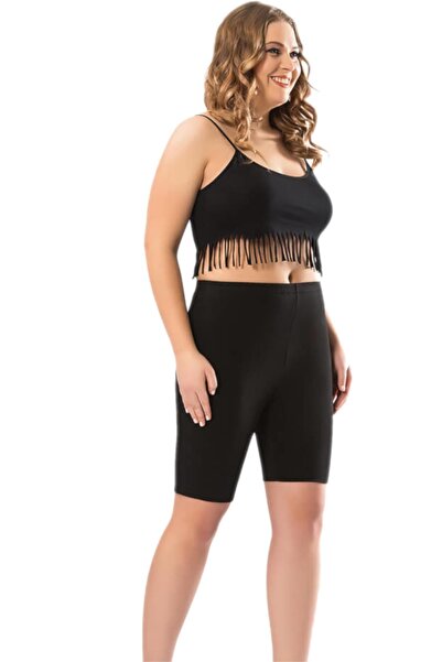 freedom fashion Ženske crne plus size Sa likrom kratke leggins