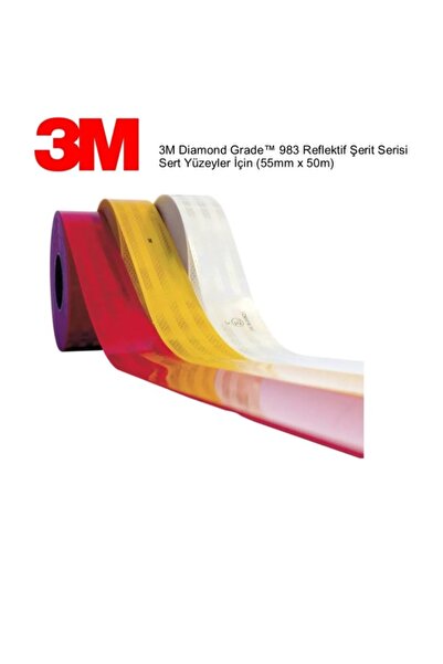 POLATLI OTO AKSESUAR 3M DIAMOND GRADE ™ 983 REFLEKTIF ŞERIT 1 MT KIRMIZI