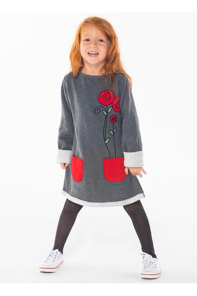 LupiaKids Flower Detailed Girl's Dress Lp-22win-029