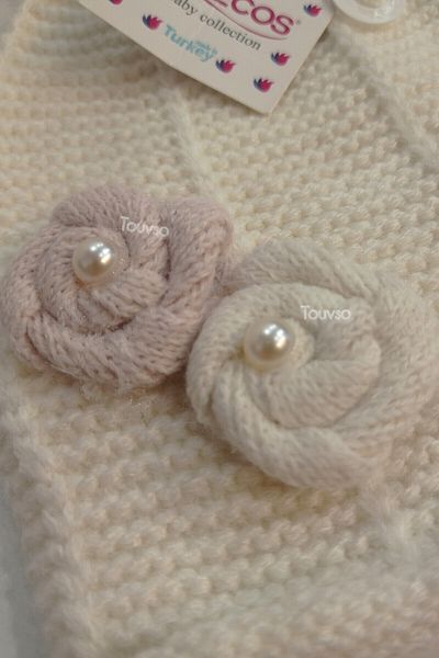 Recos Pearl Flower Figured, Knitwear Baby Girl Beret