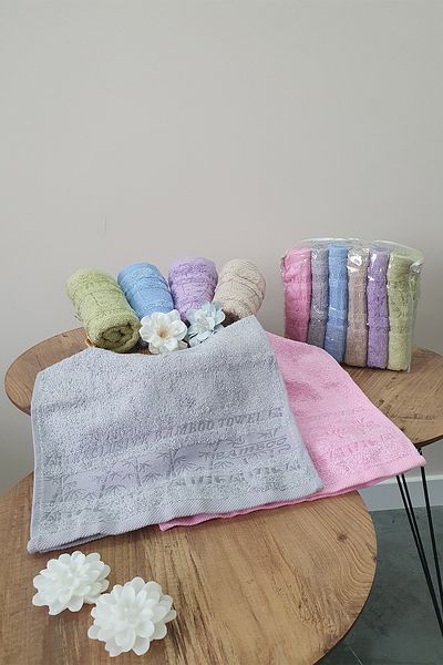 S&R Set 6 bucăți prosoape din bambus colorat - 30x50 cm prosop de bucătărie și zestre