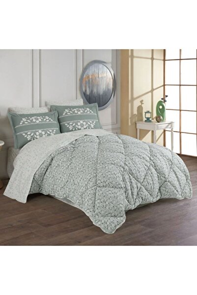 Hobby Sofia Yeşil - Poplin Çift Kişilik Uyku Seti