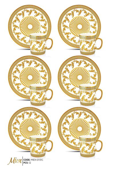 MİEN Mien 6-Person Gold Cup Set