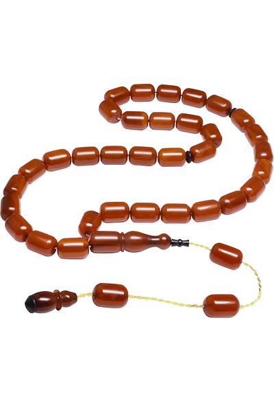 Tesbih Atölyesi Orange Color Certified Ottoman Similar Stick Rosary