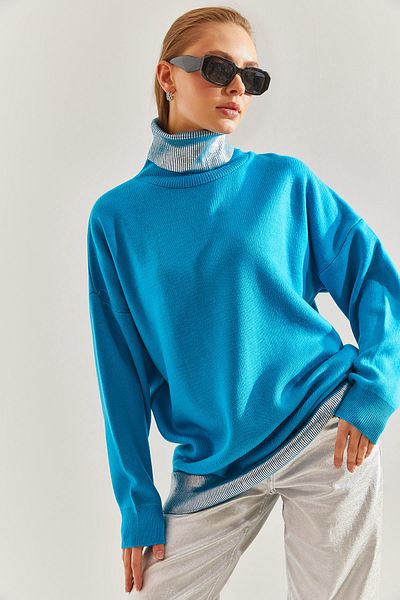 Bianco Lucci Women's Turtleneck Knitwear Sweater