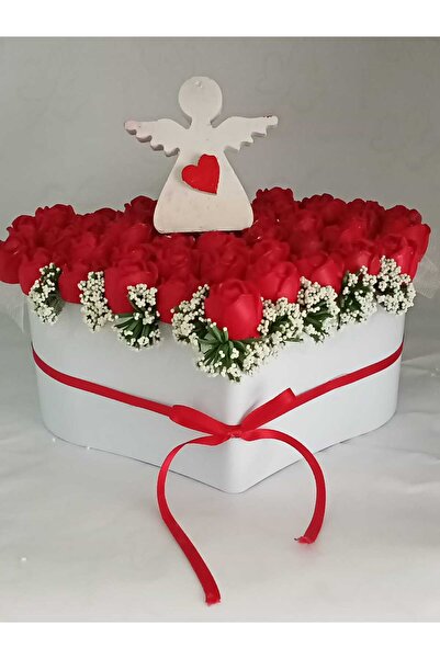 StoneGiftDesign Hediye Kırmızı Güllerin Büyüsü Meleğin Kalbi Kokulu Taş Aranj...
