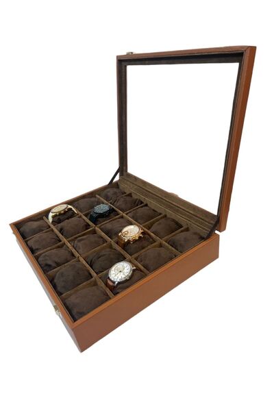 STAND MARKET Watch Box 20 Pieces Tan