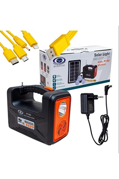 BLOMSTER Rt-902 Güneş Enerjili Solar Şarjlı Bluetoothlu Mp3-radyolu Çadır Kam...