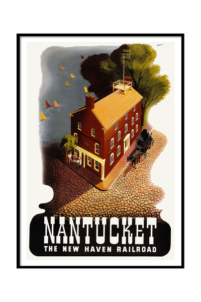 Beril Yamaç Design Studio Reproducere de poster vintage NanTucket, artă de po...