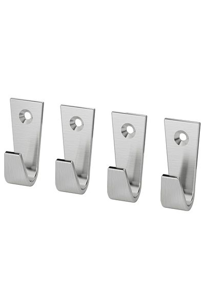 IKEA Κρεμάστρες τοίχου 3,9 cm Μικρού μεγέθους 4 τεμαχίων - Επικάλυψη ψευδαργύρου και νικελίου
