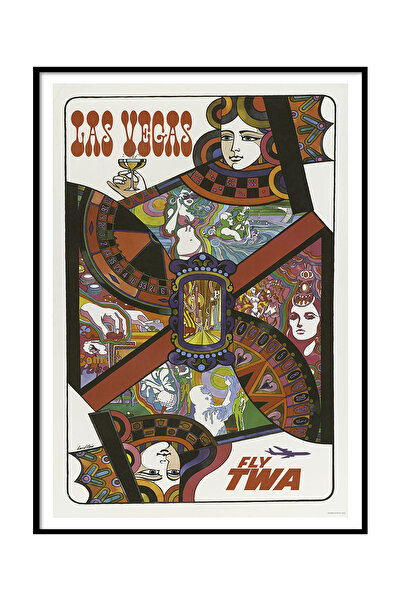 Beril Yamaç Design Studio Reproducere de poster vintage de călătorie în Las V...