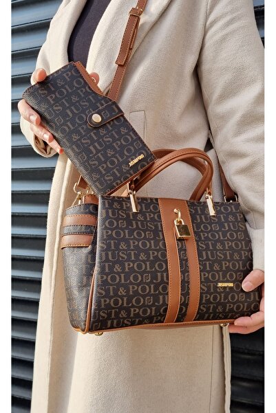 Just Polo justpolo women's 4 compartments lock accessory hand and shoulder ba...