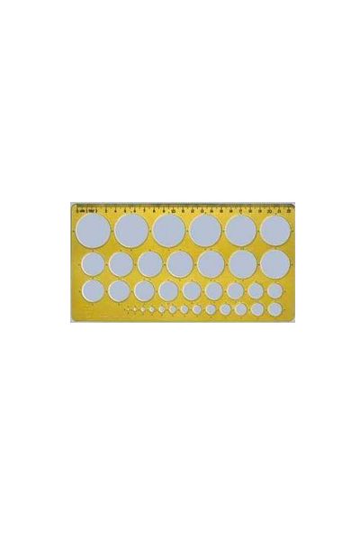 HATAS Circle Template with Ruler (20 PCS) Economic 1-35 Mm 02271