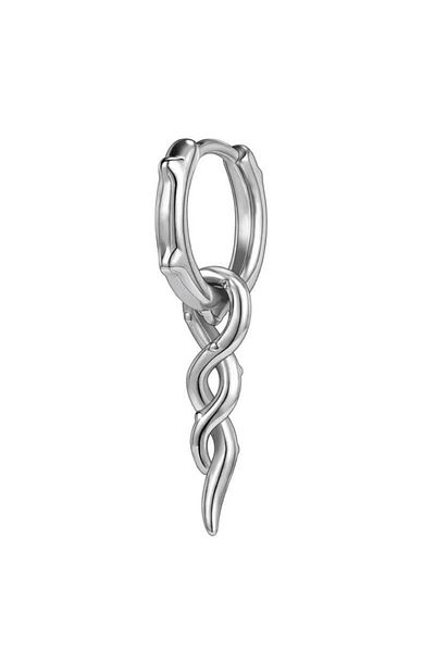 Jaida Moda Unisex 316l Surgical Steel Spiral Figure Dangle Hoop Earrings