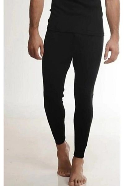 Tutku Ανδρικά εσώρουχα 0113 Winter Long Bottom 100% Cotton Interlock - ΜΑΥΡΟ