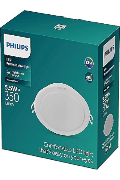 Philips 59447 Meson 090mm 5.5W 3000K Sarı Işık WH Gömme LED Spot