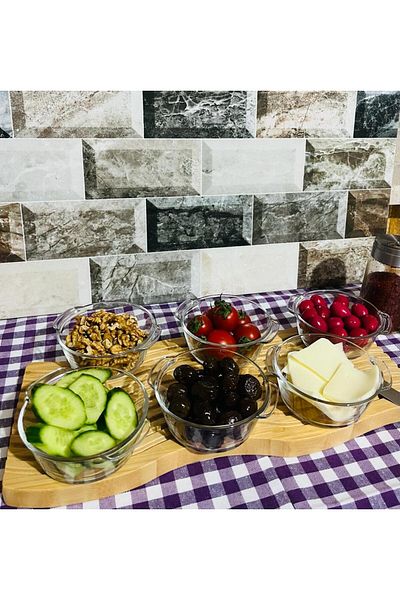 Kitchen Crazy Rayan 6 Pieces Glass Round Bowl