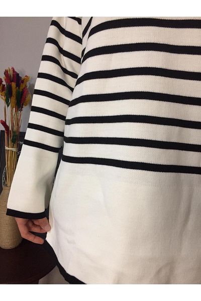 Hena Store Striped Oversize Knitwear Sweater