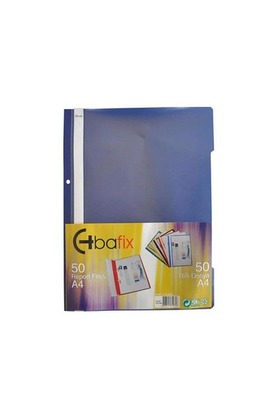 Bafix Plastic File for Ring Binder A4 50's - Navy Blue (Pack of 50)