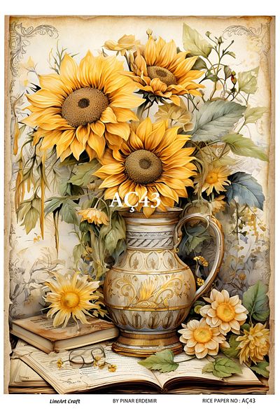 LİNEART LineArt Brass Decopage Paper LA-AÇ43
