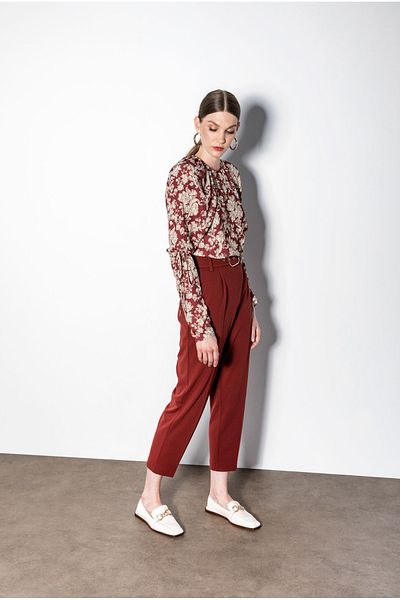 KAMEYA Belt Detailed Dark Pants