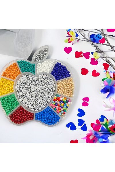 Hobimos Sand Bead Set with 12 Compartments Apple Box