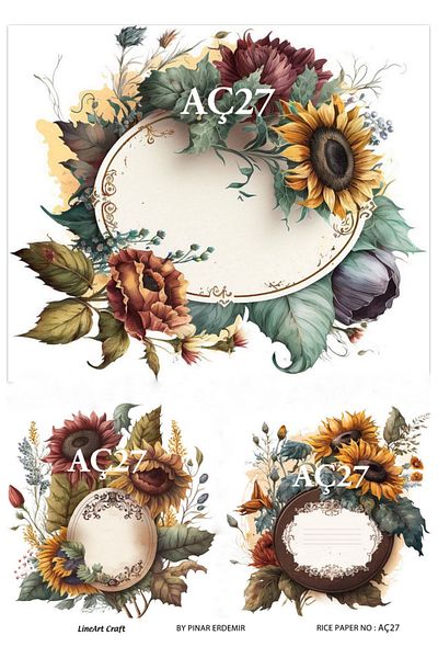 LİNEART LineArt Brass Decopage Paper LA-ACC27