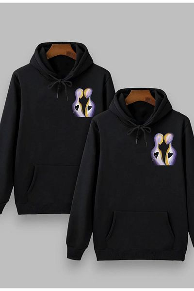 JDM Комплект от 2 броя Soulmates Designed Lovers' Combination - подарък за Свети Валентин, голям суичър