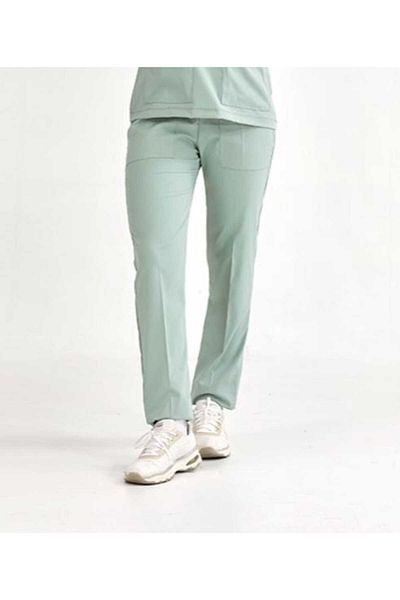 ÇİZGİ MEDİKAL Mint Green Nurse Uniform Single Bottom Pants Lycra Trousers