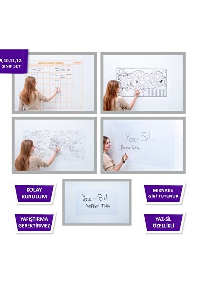 TutturX 9-10-11-12 Sınıf Yazı Tahtası Seti