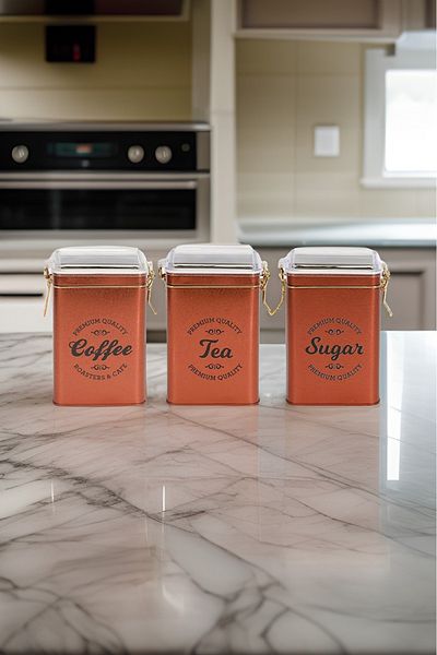 EVLE Efc21-s0 Sn_copper Patterned Rectangular Metal Storage Container 8x10 Cm