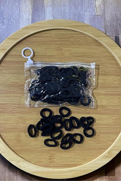 GÜZELYÜZ AVM Çantalı Siyah Havlu Toka 40 Adet Lastik Toka Cüzdanlı Siyah Toka