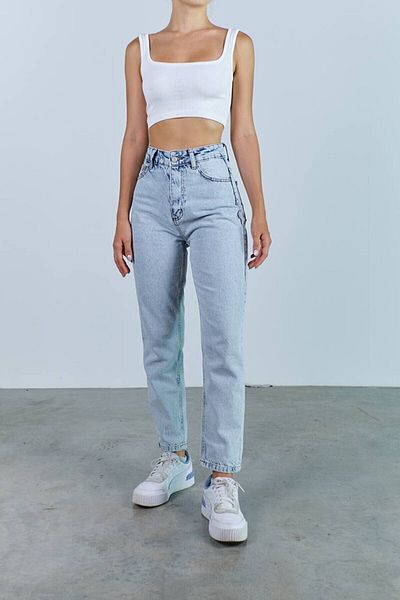 Geppetto 2024 Mom Jean Trousers - Rosse, Lycra pentru spălarea zăpezii