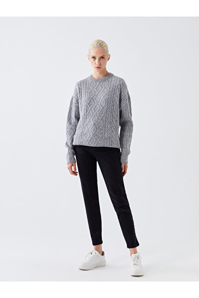MAKRAS EXCLUSIVE Mom jeans sa visokim strukom od lycra materijala - Žene, crn...