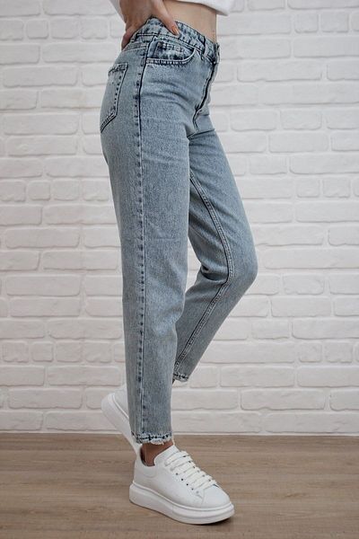 Geppetto Luna Blue Snow Wash Mom Boyfriend Jean pentru femei Power Lycra Collector 2024