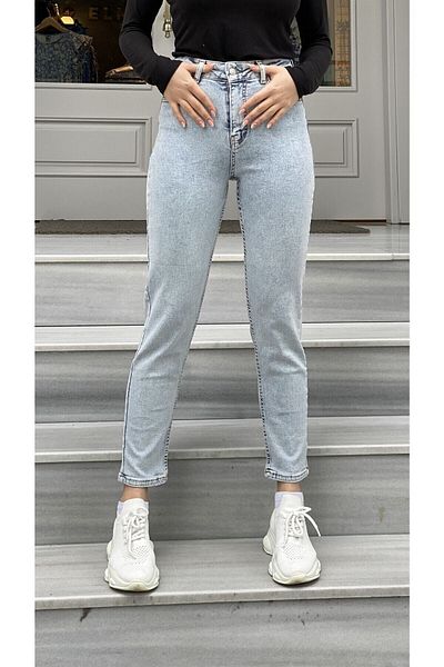 Geppetto Pantaloni Mom Jean Lycra albastru deschis pentru zăpadă 2024