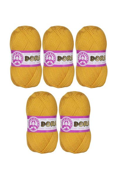 Ören Bayan Zambak 102 - 5-Piece Knitted Dora Hand Knitting Yarn Set