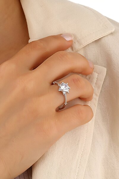 MySilvers Diamond Style Gümüş Gurme Yüzük