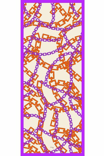 Armine Chain Pattern Life Summer Coolness Καλοκαίρι με κατάλληλα μοντέλα και χρώματα σάλι 2157-28