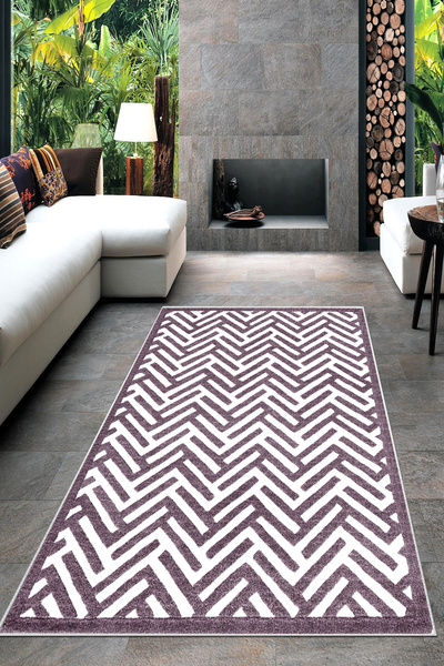 Thalia Home Kaymaz Tabanlı Yıkanabilir Baskılı Mutfak Halısı Koridor Halısı