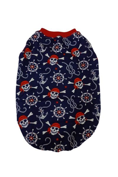 Gobo Skull Patterned Skeleton Sailor Themed Cat Dog Outfit Dress