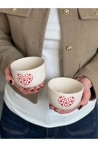 MeGgDecor وعاء متعدد القلوب مكون من قطعتين
