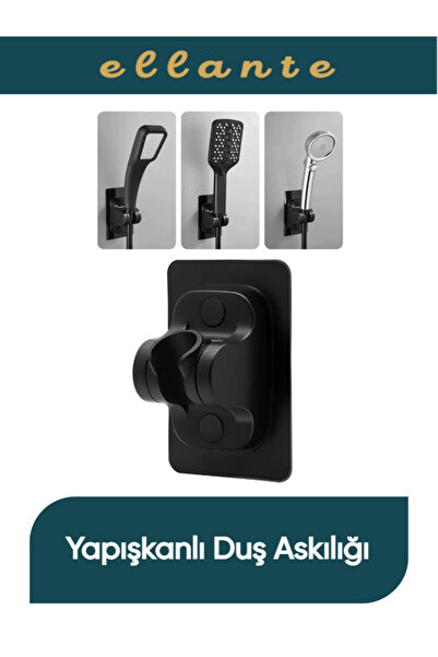 ellante Duş Başlığı Tutucu Ayarlanabilir 120 Derece Oynar Güçlü Yapışkanlı Su...