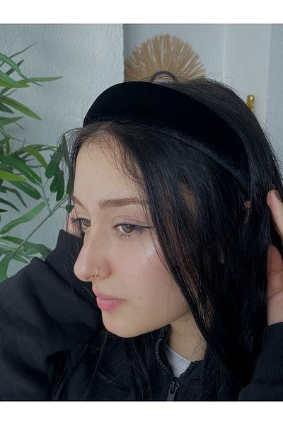TwinsSis Store تاج أسود مخملي مملوء